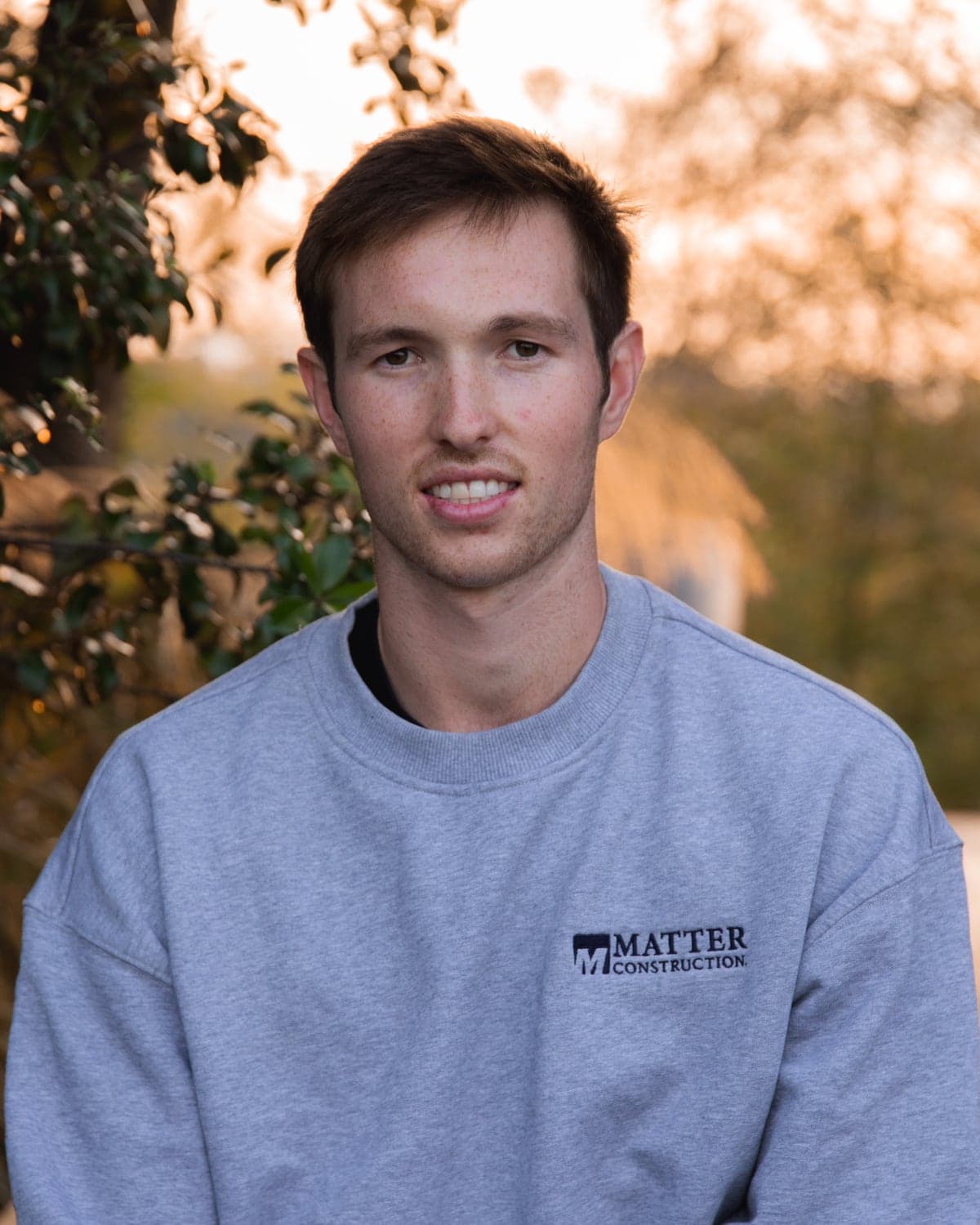 Jack, founder of Matter Construction, in a branded crew